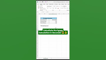 Calculate mortgage calculation in Excel! #excel #exceltips #exceltricks #spreadsheet