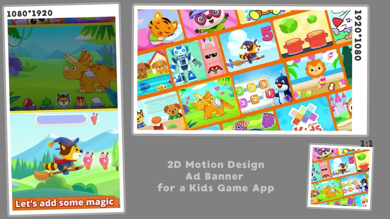 2D Motion Design – Ad Banner for a Kids Game App с5