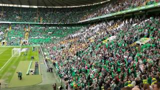 Celtic v Hearts (21 May 2017) - Celtic Fans Singing / Card Display