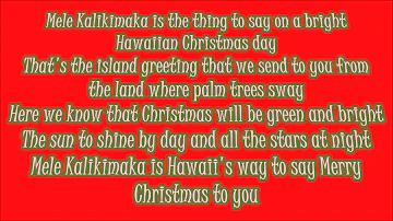 Bing Crosby Mele Kalikimaka Lyrics