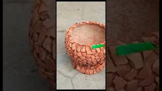 homemade pot || #DIY #planter #pot #gardening #plants #short