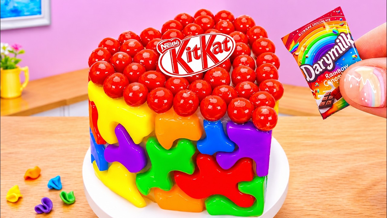 小さな箱を開けたら、虹色のお菓子の世界が広がった🌈🍫｜Opening a