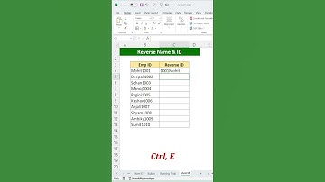 🔄 How to Reverse Name & ID in Excel | Flash Fill Magic 🪄 #excel #exceltips @GlobalComputerWorld