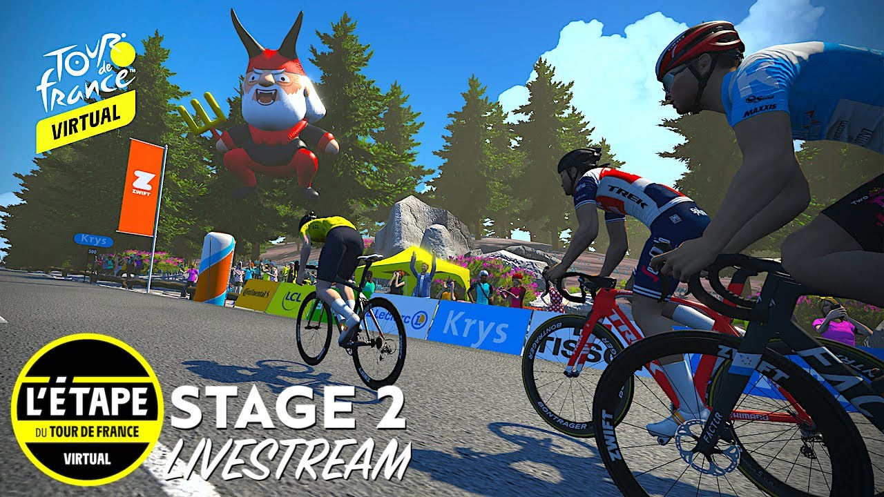 Lama Live Virtual L Etape Du Tour De France Stage 2 New France Route First Look Youtube
