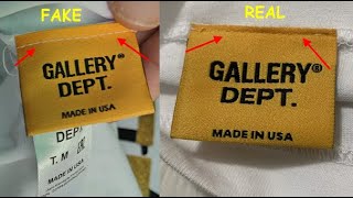 Gallery Dept T shirt real vs fake. How to spot fake Gallery Dept. art that kills shirts and sweaters