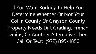 Yard Drainage And French Drains In McKinney, Sherman, Plano, And Collin And Grayson Counties