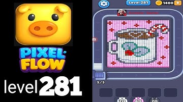 Pixelflow level 281 Guide Walkthrough Solution 