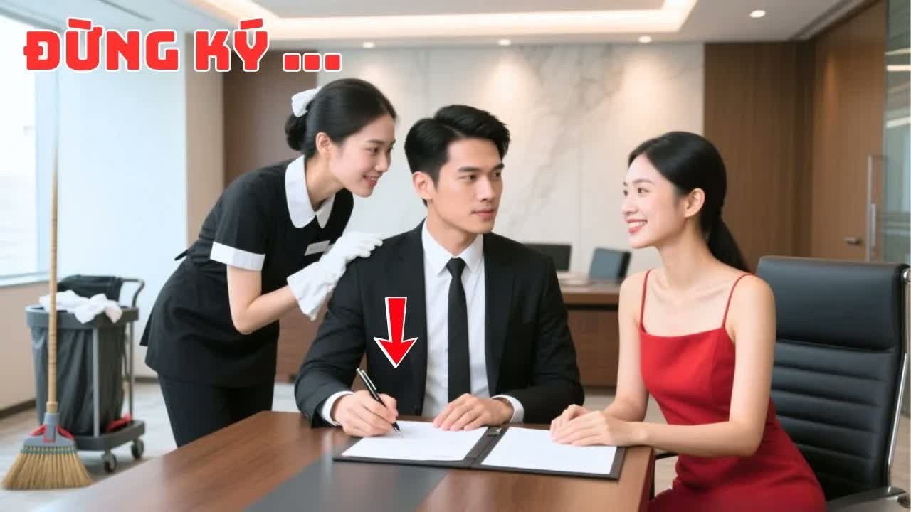 Tỷ phú cúi đầu trước lao công dọn sảnh không biết một câu nói của cô sẽ làm đảo lộn tất cả