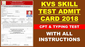 KVS ADMIT CARD INSTRUCTIONS | KVS COMPUTE SKILL TEST | KVS TYPING TEST INSTRUCTIONS | SWAPNIL