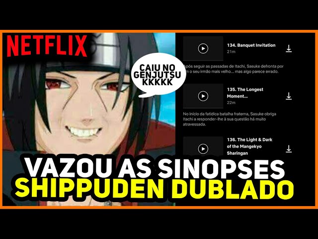 BORUTO SAIU NA PLUTO TV?? SHIPPUDEN VAZOU NA NETFLIX AMERICANA? 