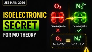 Isoelectronic Secret 🔥 Same Bond Order + Paramagnetic Trick | JEE Main 2026