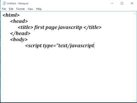 JavaScript Tutorials -1 (How to display string ) using Notepad in ...