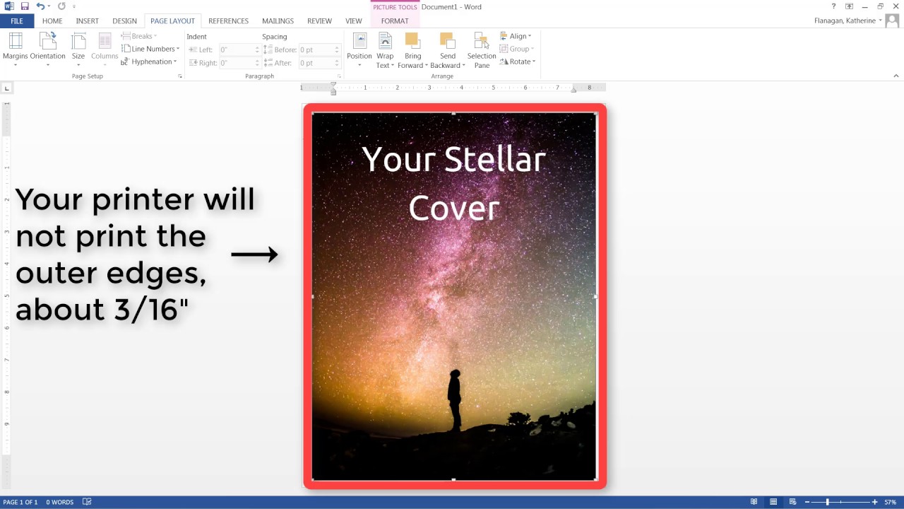 how to print to the edges in word