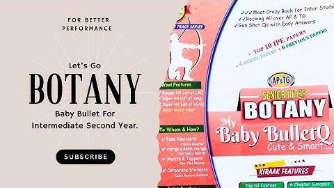 Botany Baby Bullet For Intermediate Second Year (Senior)..
