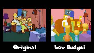 Simpsons Opening But It's Low Budget - Scene Comparaison
