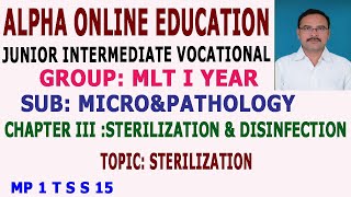 INTER I YR VOC MLT MICRO& PATHOLOGY: STERILIZATION AND DISINFECTION