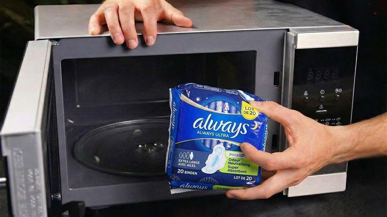Положите гигиеническую прокладку в микроволновку, и вы удивитесь. Миллионы людей не знают этого секр