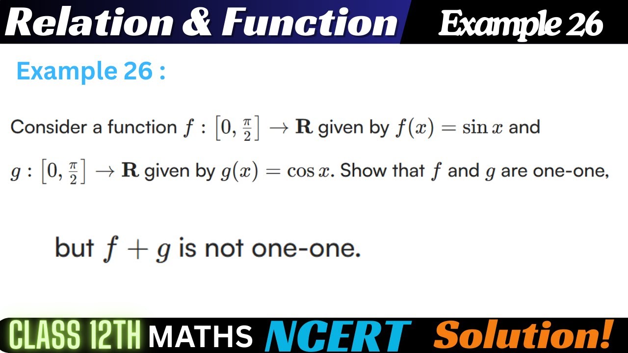 Example 26 Chapter1 Relation & Function Class 12 Math | Example 26 ...