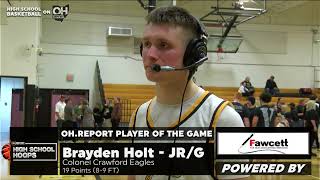 MVP Brayden Holt Colonel Crawford Eagles vs New London Wildcats Wealth