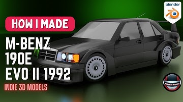 Mercedes-Benz 190E Evolution II DTM W201 1992 in Blender - 3D Modeling Timelapse | Ep. 63