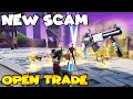 Dropping 100 Guns in Open Trade BIG MISTAKE! 😈😱 (Scammer Gets Scammed) Fortnite Save The World