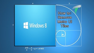Tutorial - How to remove tiles from Metro UI