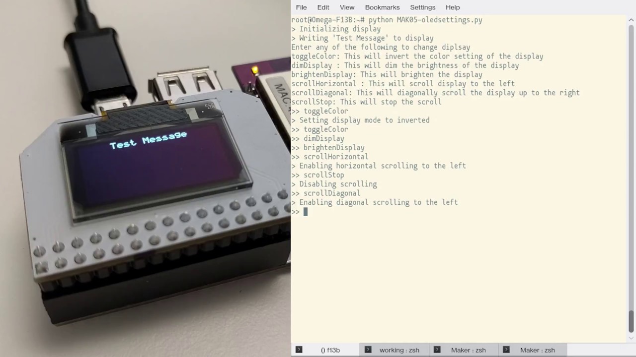 Maker Kit Experiment - Changing OLED Settings - YouTube