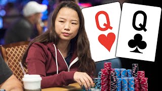 Pocket Queens For The Poker Queen WINNING Over $54,000 at Live Cash Game