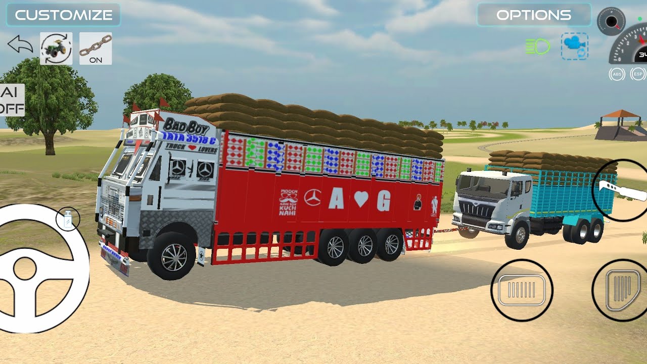 TATA vs EICHER Indian highway racing Eicher Truck Driving Game Indian