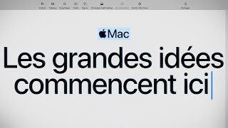 Les Grandes Idées Commencent Sur Mac Apple