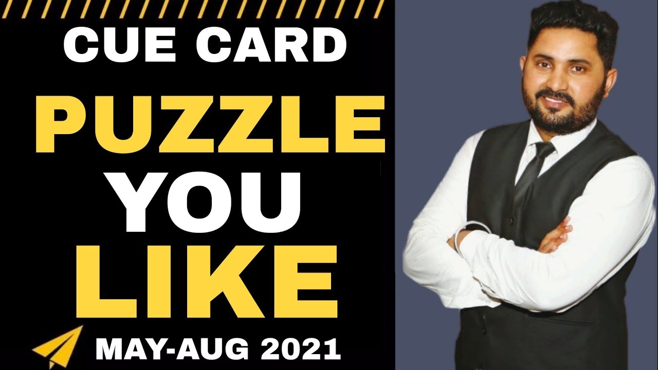 Puzzle You Like Cue Card May to Aug Cue Cards 2021 New Cue Card