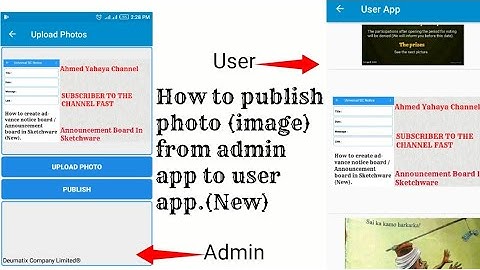 How to publish or upload photos from admin app to user app in Sketchware