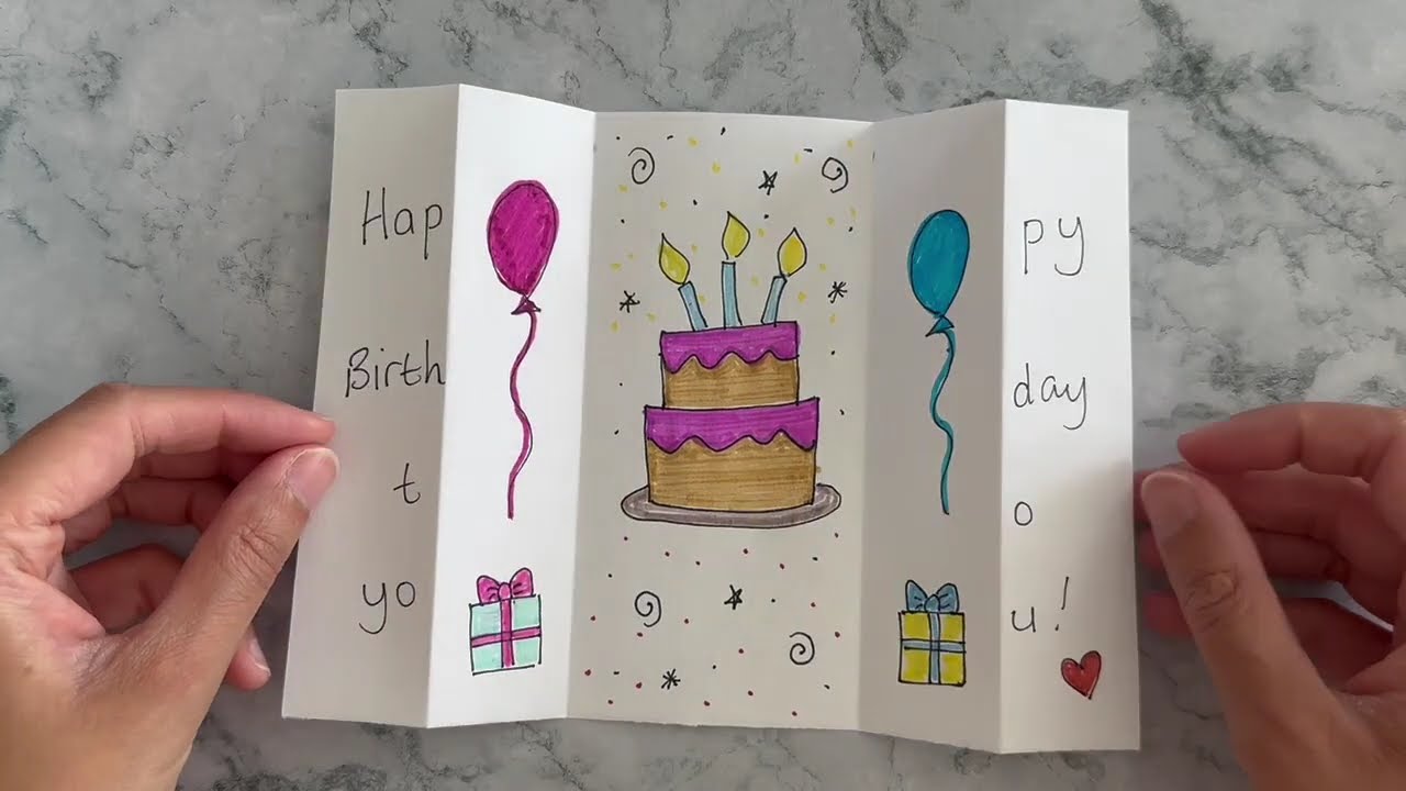Easy folding Birthday card 