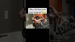 What song was he singing😭😭#youtubeshorts #memes #samsulekmeme #samsulek #shorts #funny #gym