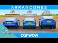 Model S vs 3 vs X - Tesla ARRANCONES de Rendimiento, CARRERA EN MOV. y PRUEBA DE FRENADO