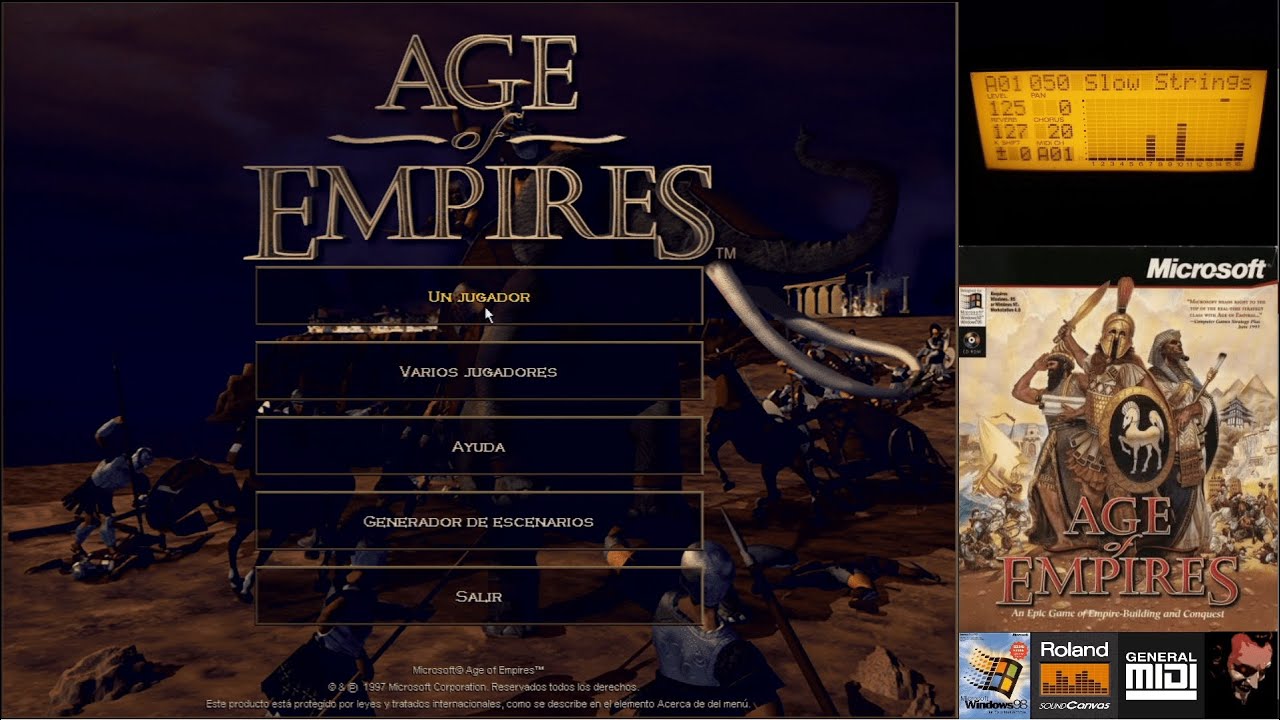 [PC OST] Age of Empires (1997) MIDI Soundtrack | Roland SC-88 - YouTube