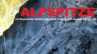 Alpspitze 2628M - Via Mauerläufer Klettersteig De, Ostgrat Und Alpspitz Ferrata B