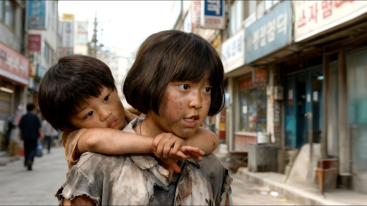 La pobre chica después de que su papá murió, terminó vagando por ahí con su hermanito.