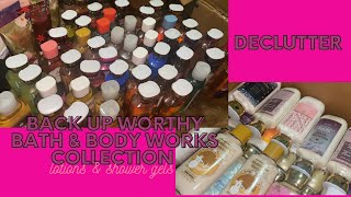 BACK UP WORTHY BODY CARE COLLECTION + DECLUTTER | PACK WITH ME | BATH AND BODY WORKS