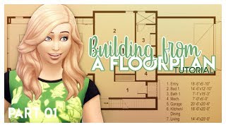Building Houses From A Floorplan In The Sims | Part 01