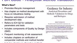 Validation of Analytical Methods according to the New FDA Guidance