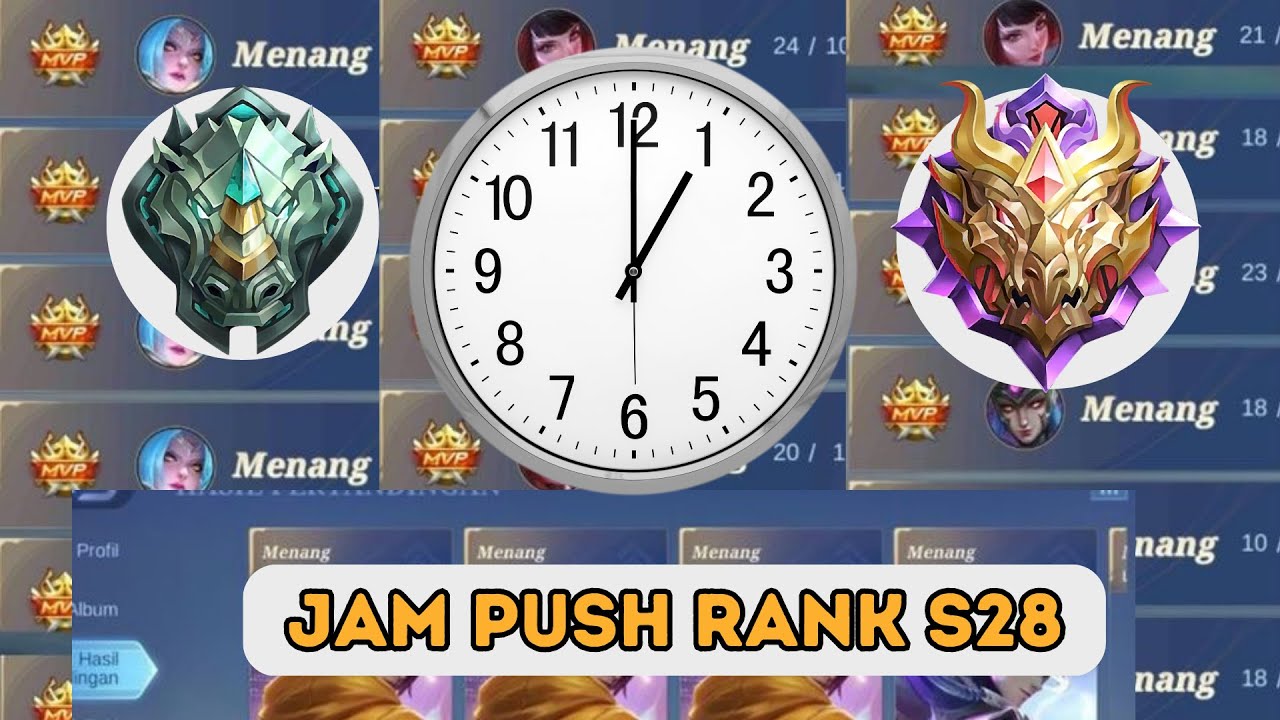 TIPS WINSTREAK❗ JAM PUSH RANK DAN KODE TERBAIK SEASON 28 | Mobile Legends Indonesia