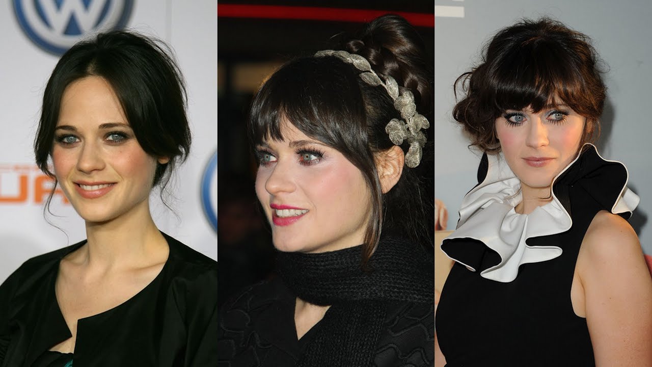 Zooey Deschanel Updo Hairstyles Youtube