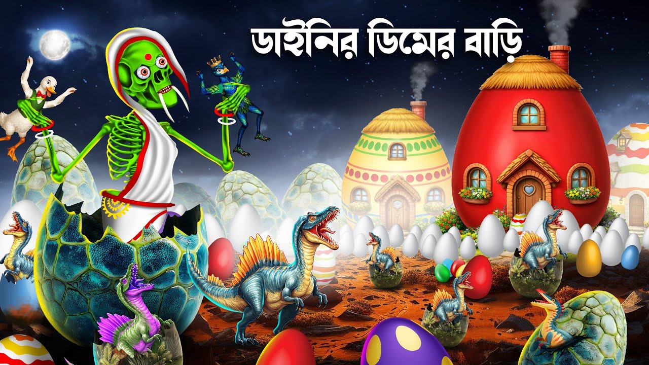 ডাইনির ডিমের বাড়ি | Dainir Dim er Bari | Bengali Horror Cartoon | Bhuter Cartoon | Rupkothar Goppo