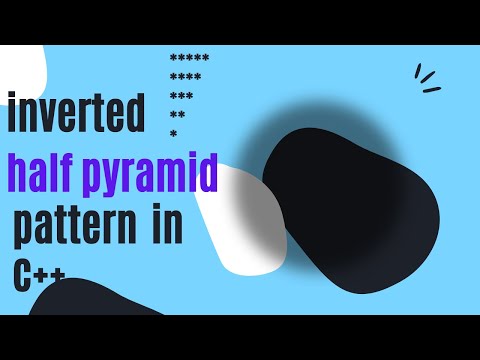 inverted half pyramid pattern in C++ #coding #computerscience #youtube #programming