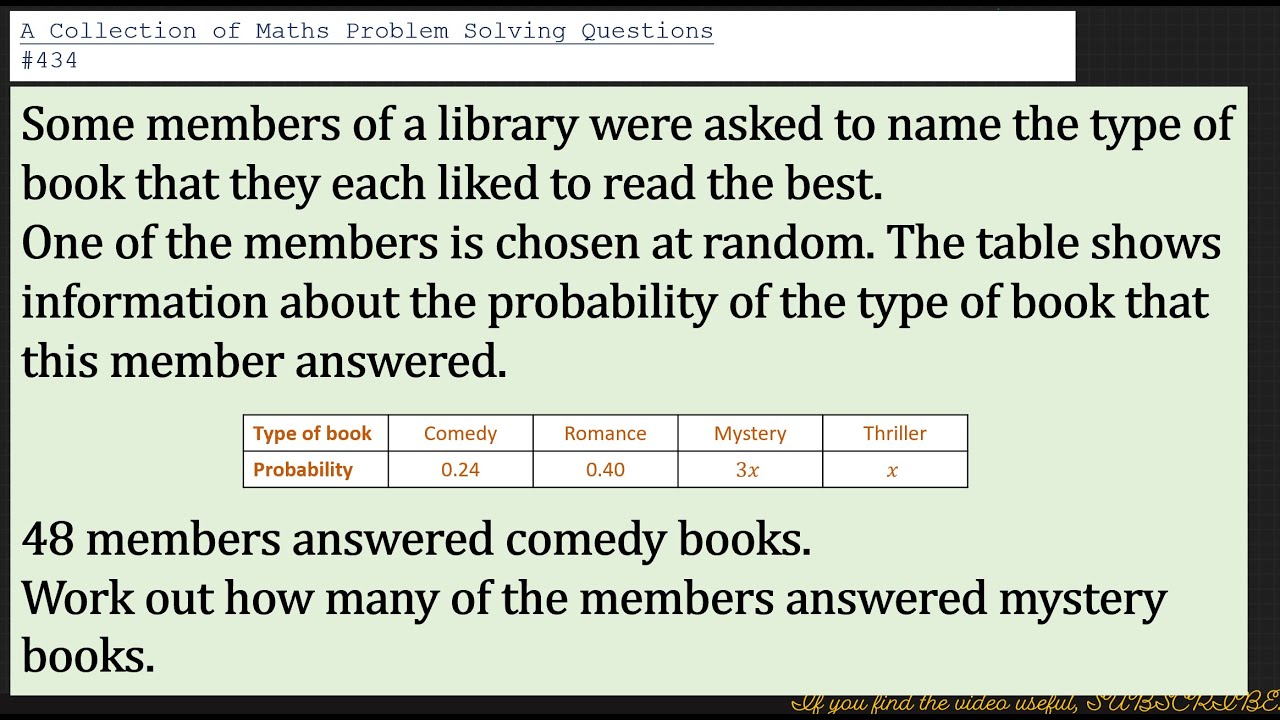 A Collection of Maths Problem Solving Questions#434 (Probability) - YouTube