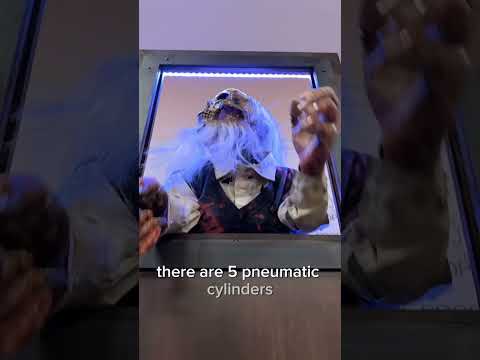 The monster in the window. Animatronics.