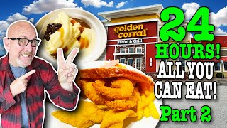 Eating at Golden Corral for 24 HOURS • Stealth Camping • Part 2