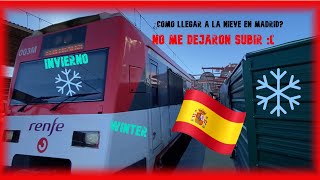 RUTA de como llegar a la NIEVE en MADRID en TRANSPORTE PUBLICO. ¿ME DEJARON IR? ¿SALIO MAL?#Vlog🇪🇸