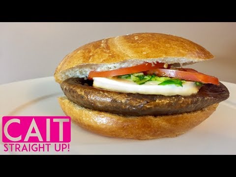 Caprese Portobello Burger Recipe | Veggie Burger | Cait Straight Up